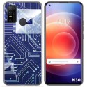 Funda Gel Tpu para Doogee N30 diseño Circuito Dibujos