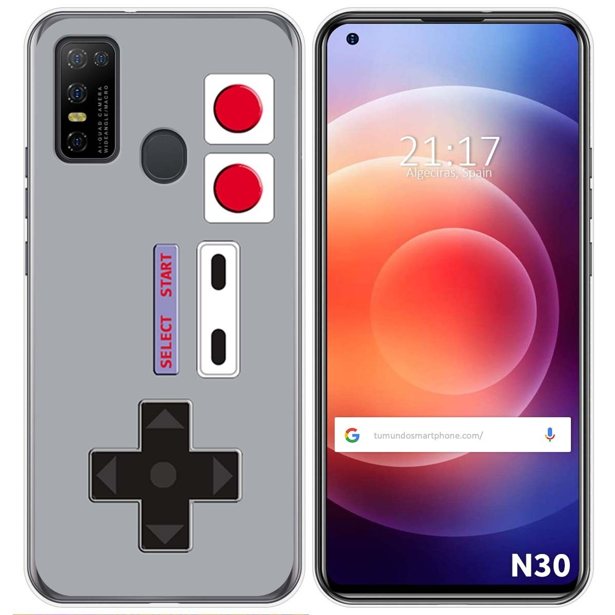 Funda Gel Tpu para Doogee N30 diseño Consola Dibujos