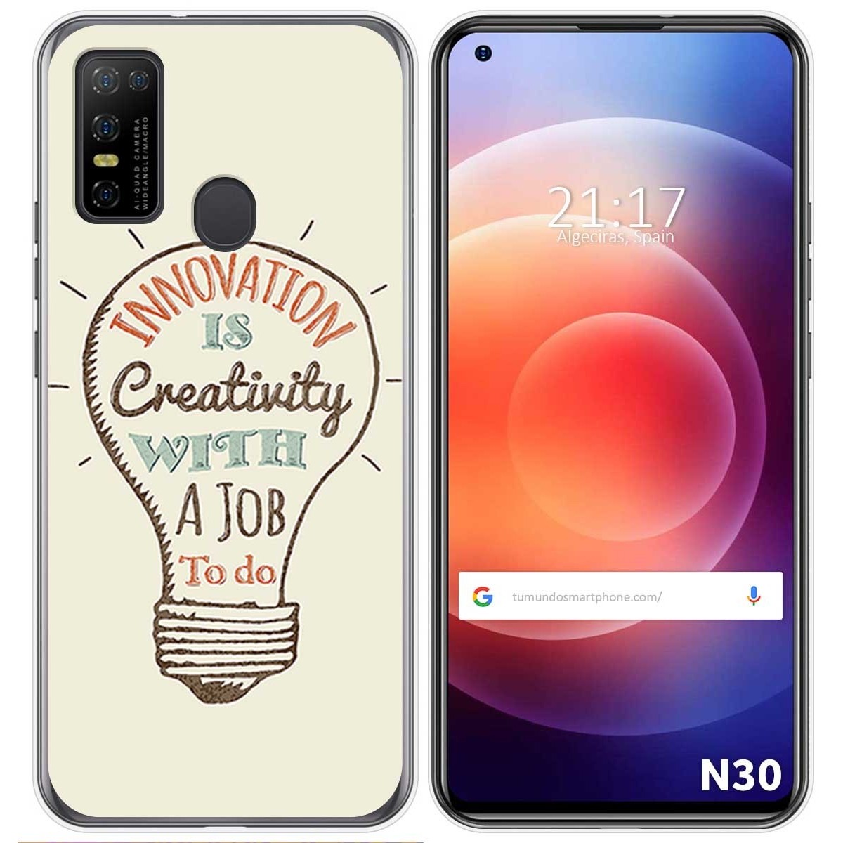 Funda Gel Tpu para Doogee N30 diseño Creativity Dibujos