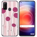 Funda Gel Tpu para Doogee N30 diseño Flores Vintage Dibujos