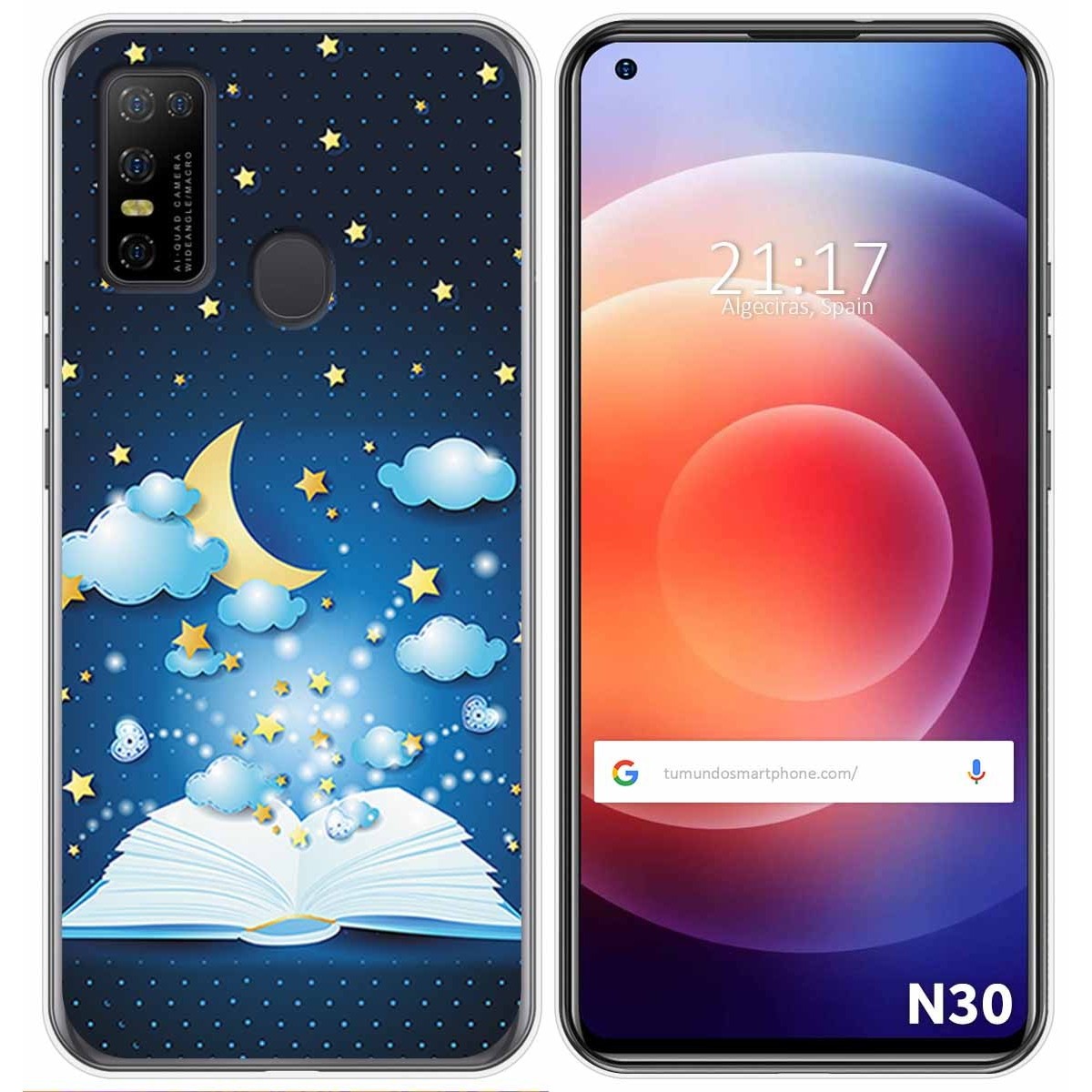 Funda Gel Tpu para Doogee N30 diseño Libro Cuentos Dibujos