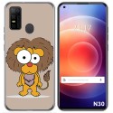 Funda Gel Tpu para Doogee N30 diseño Leon Dibujos