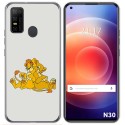 Funda Gel Tpu para Doogee N30 diseño Leones Dibujos