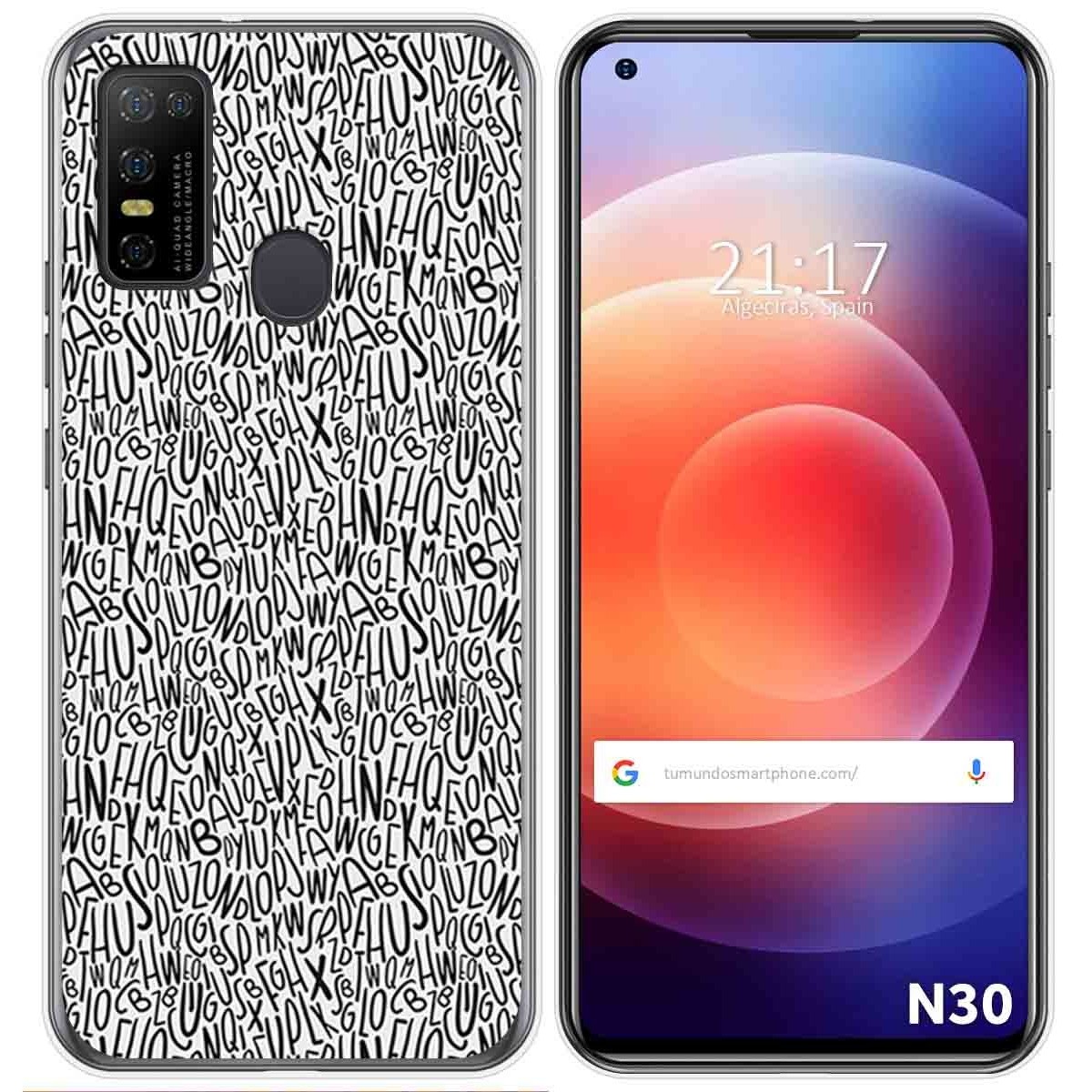 Funda Gel Tpu para Doogee N30 diseño Letras Dibujos