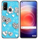 Funda Gel Tpu para Doogee N30 diseño Mariposas Dibujos