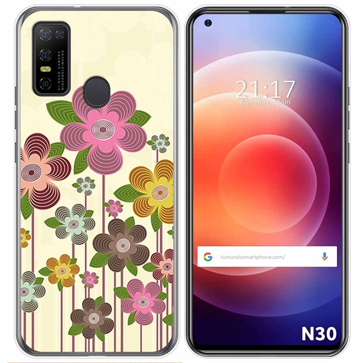 Funda Gel Tpu para Doogee N30 diseño Primavera En Flor Dibujos