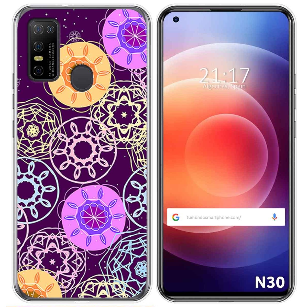 Funda Gel Tpu para Doogee N30 diseño Radial Dibujos