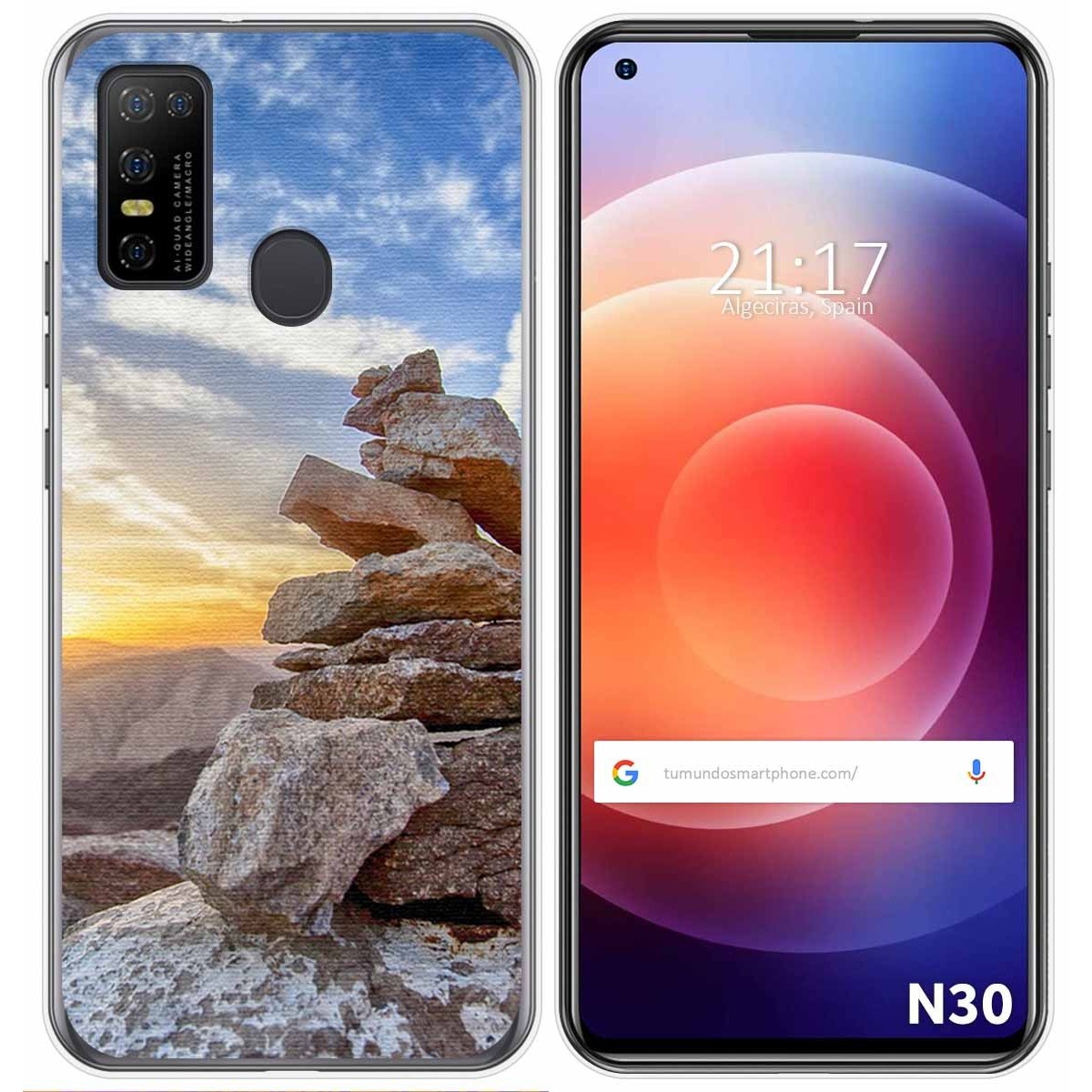 Funda Gel Tpu para Doogee N30 diseño Sunset Dibujos