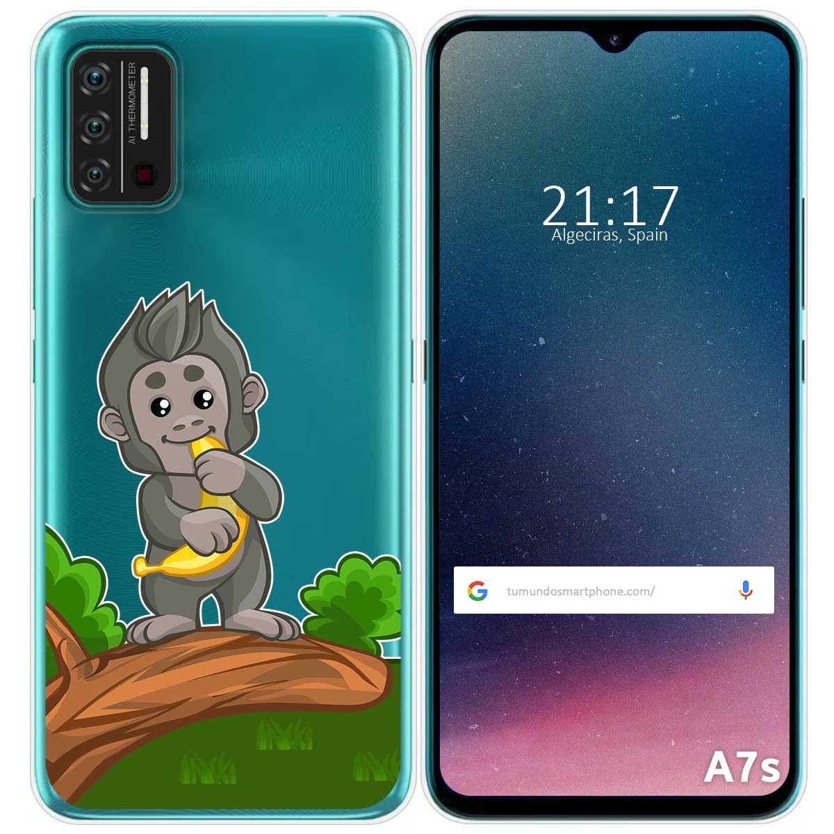 Funda Gel Transparente para Umidigi A7S diseño Mono Dibujos
