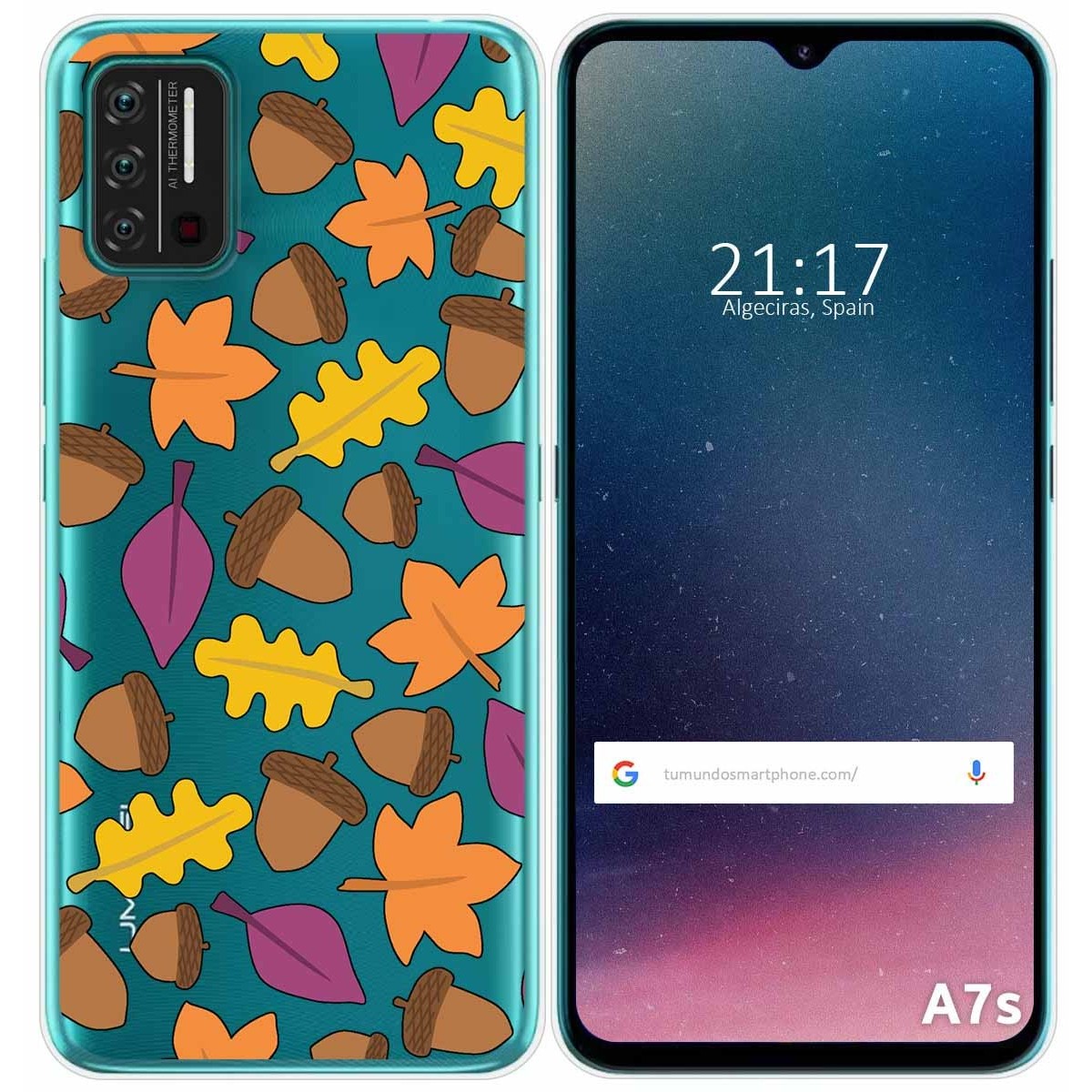 Funda Gel Transparente para Umidigi A7S diseño Otoño Dibujos