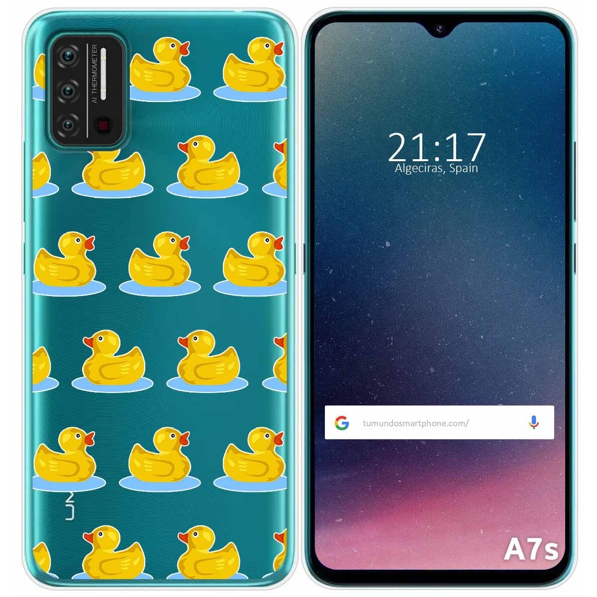 Funda Gel Transparente para Umidigi A7S diseño Pato Dibujos