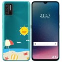 Funda Gel Transparente para Umidigi A7S diseño Playa Dibujos
