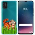 Funda Gel Transparente para Umidigi A7S diseño Tigre Dibujos