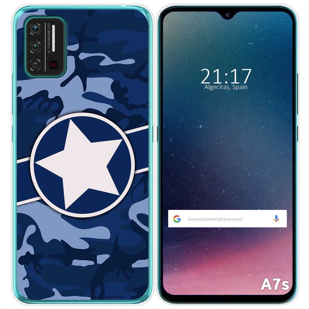 Funda Gel Tpu para Umidigi A7S diseño Camuflaje 03 Dibujos