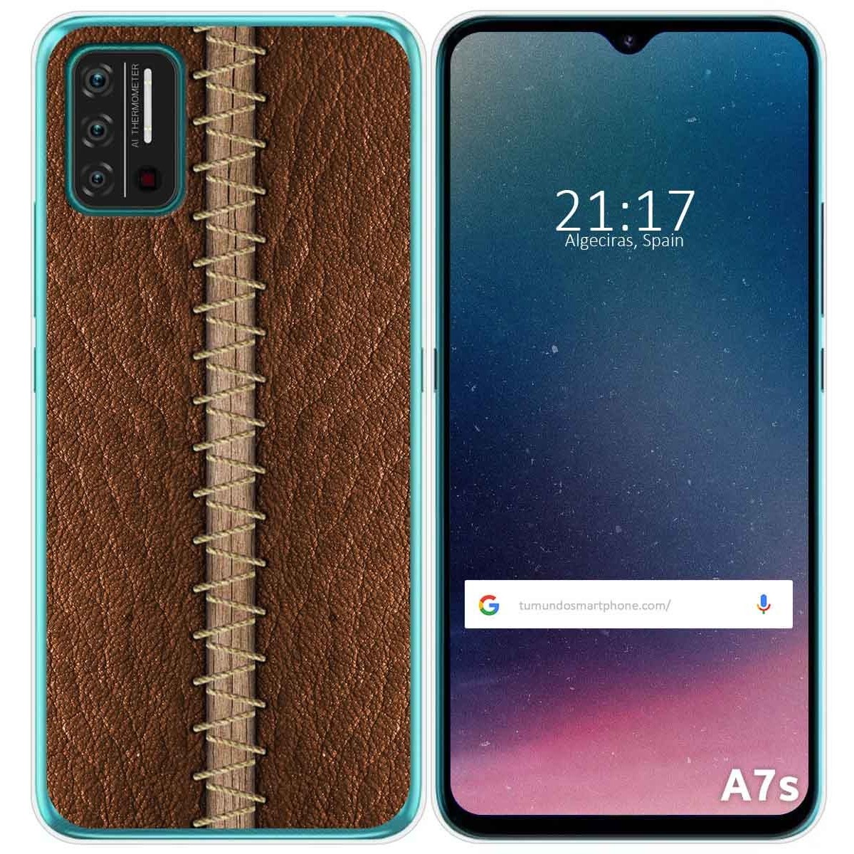 Funda Gel Tpu para Umidigi A7S diseño Cuero 01 Dibujos