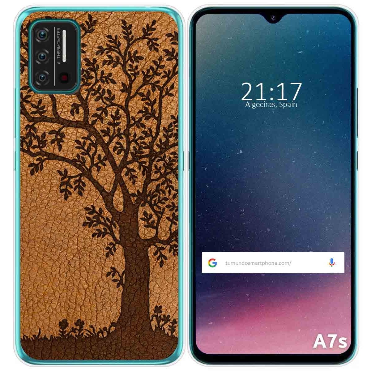Funda Gel Tpu para Umidigi A7S diseño Cuero 03 Dibujos