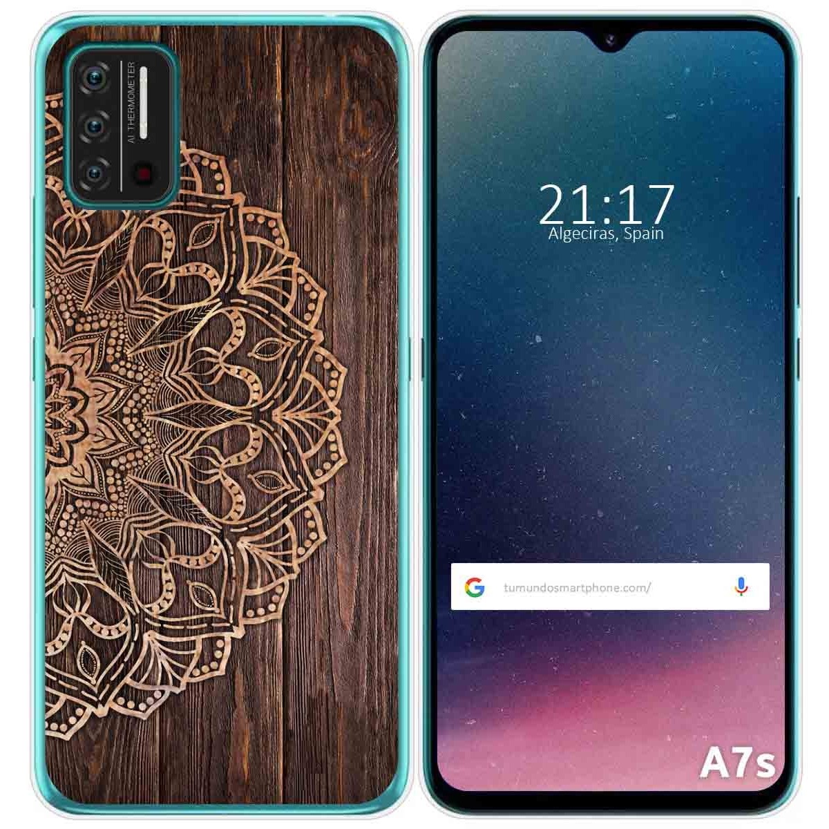 Funda Gel Tpu para Umidigi A7S diseño Madera 06 Dibujos