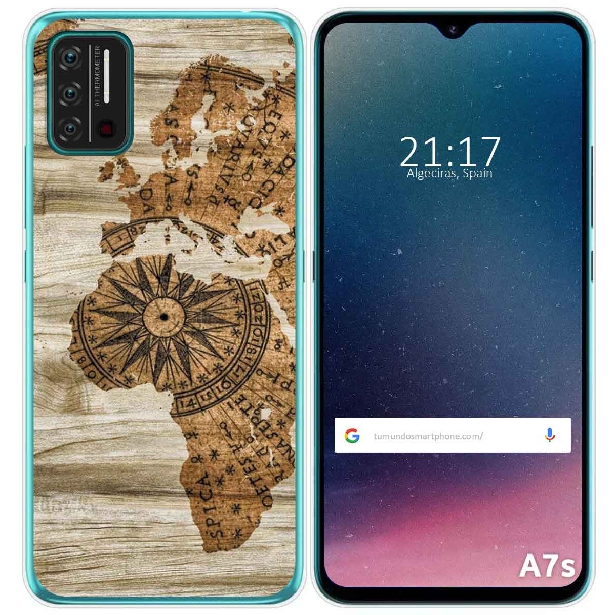 Funda Gel Tpu para Umidigi A7S diseño Madera 07 Dibujos