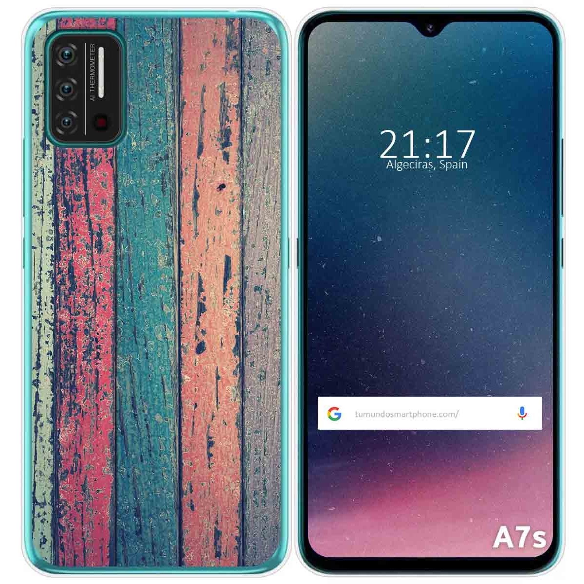 Funda Gel Tpu para Umidigi A7S diseño Madera 10 Dibujos