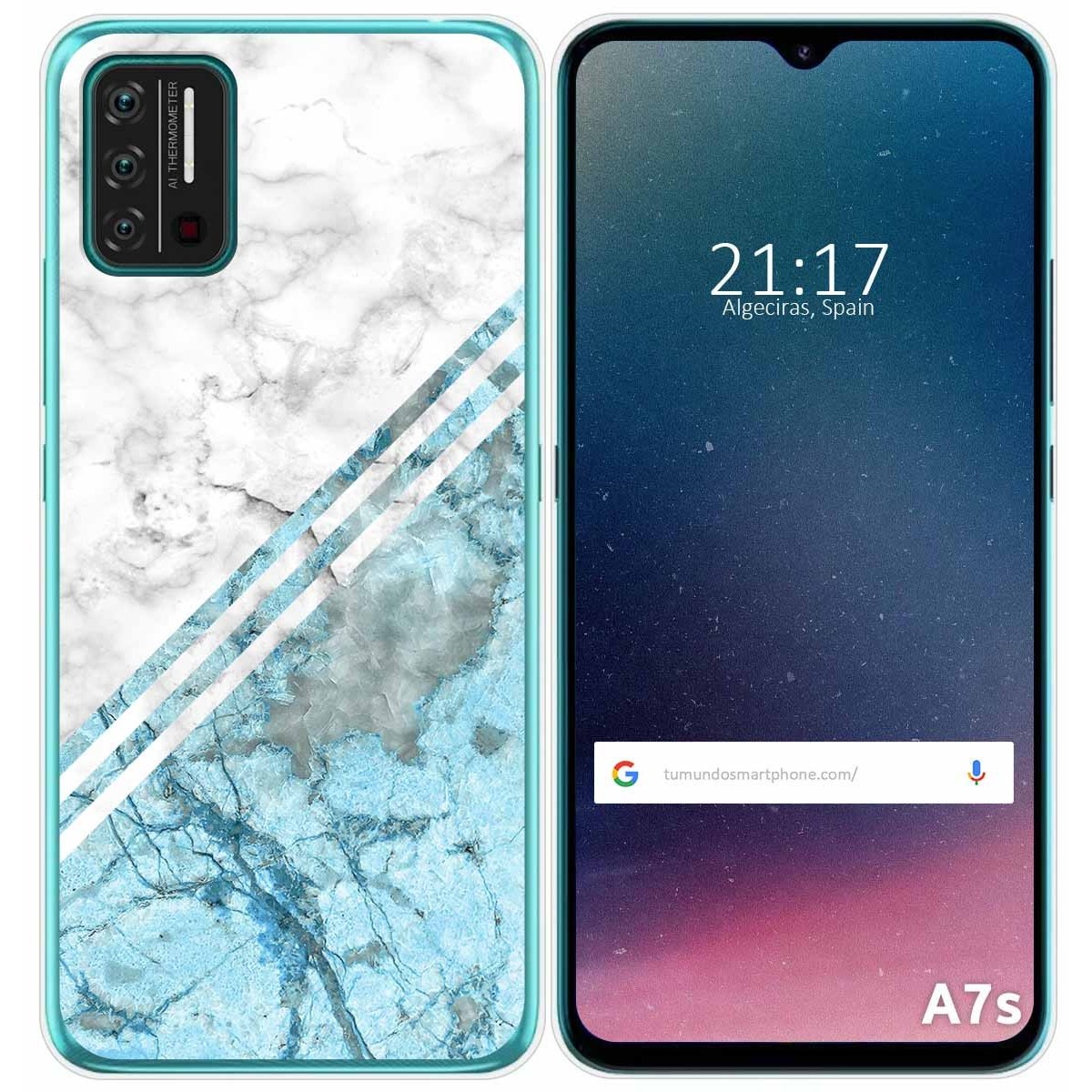 Funda Gel Tpu para Umidigi A7S diseño Mármol 02 Dibujos