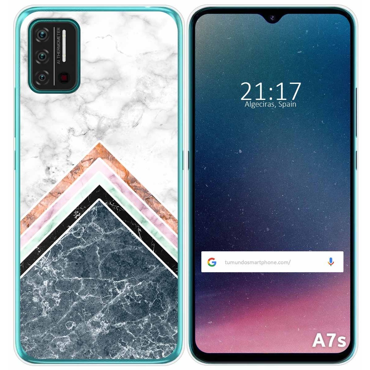 Funda Gel Tpu para Umidigi A7S diseño Mármol 05 Dibujos