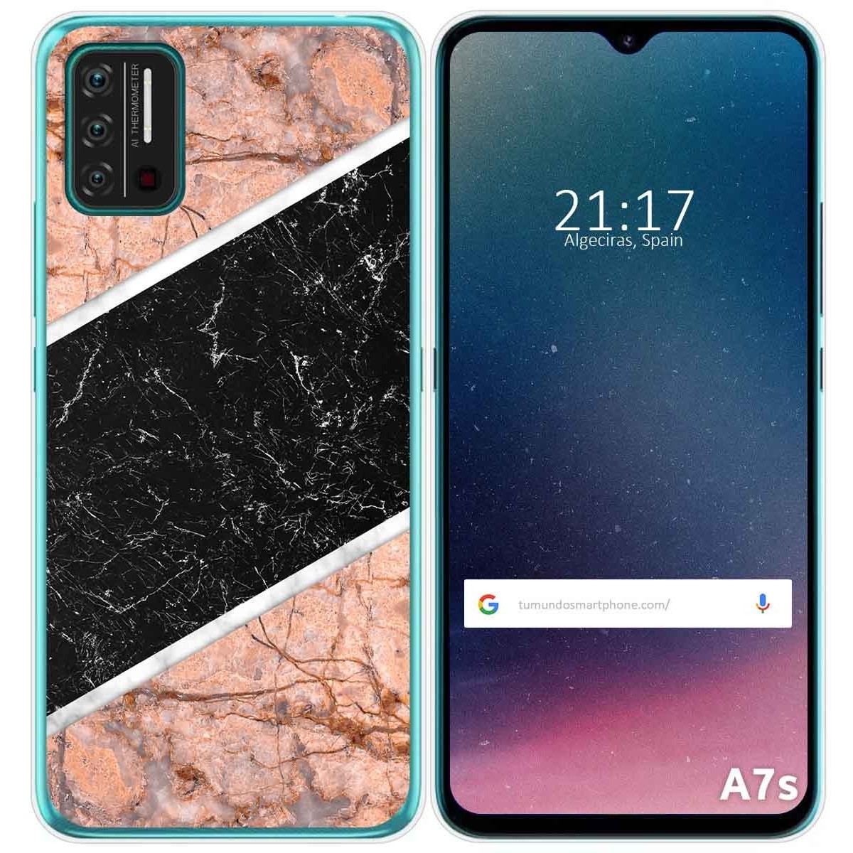 Funda Gel Tpu para Umidigi A7S diseño Mármol 07 Dibujos