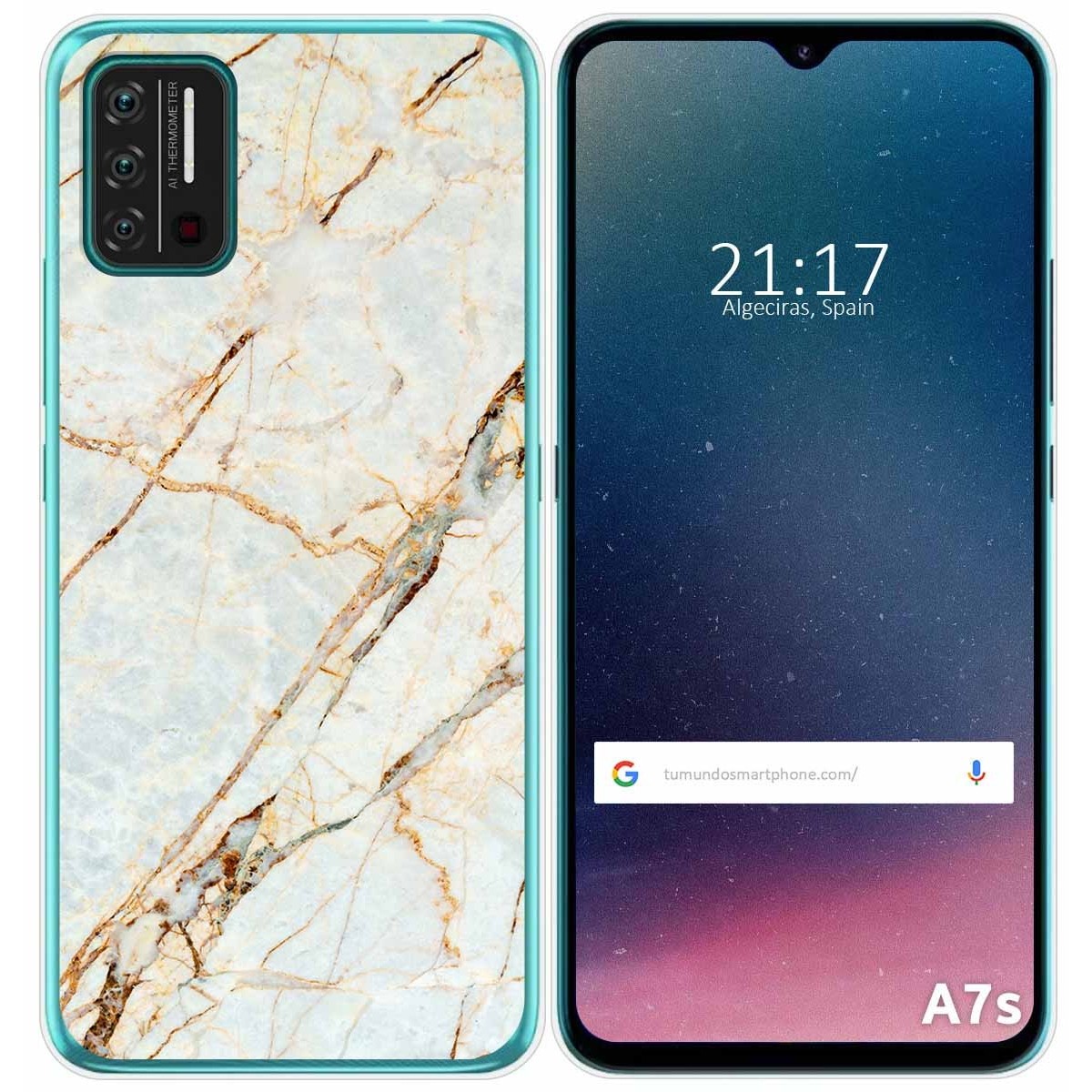 Funda Gel Tpu para Umidigi A7S diseño Mármol 13 Dibujos