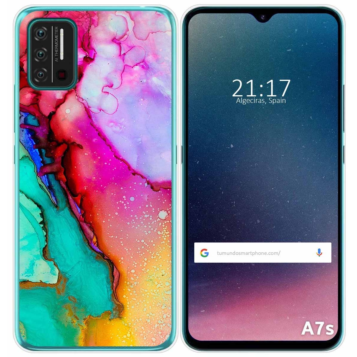 Funda Gel Tpu para Umidigi A7S diseño Mármol 15 Dibujos