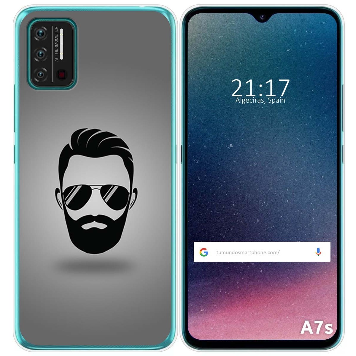 Funda Gel Tpu para Umidigi A7S diseño Barba Dibujos