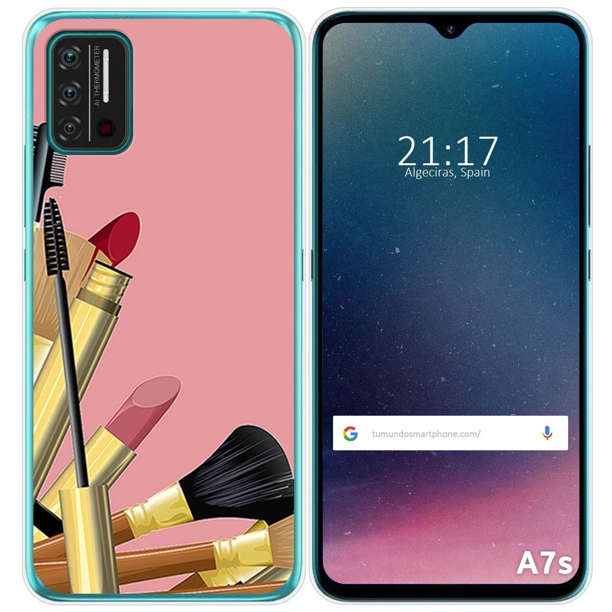 Funda Gel Tpu para Umidigi A7S diseño Brochas Dibujos