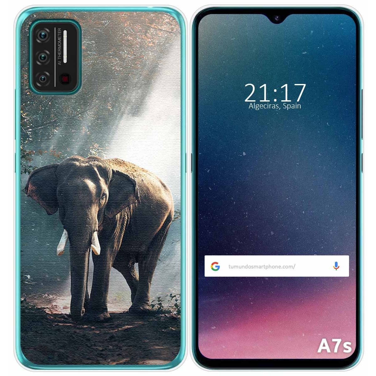Funda Gel Tpu para Umidigi A7S diseño Elefante Dibujos