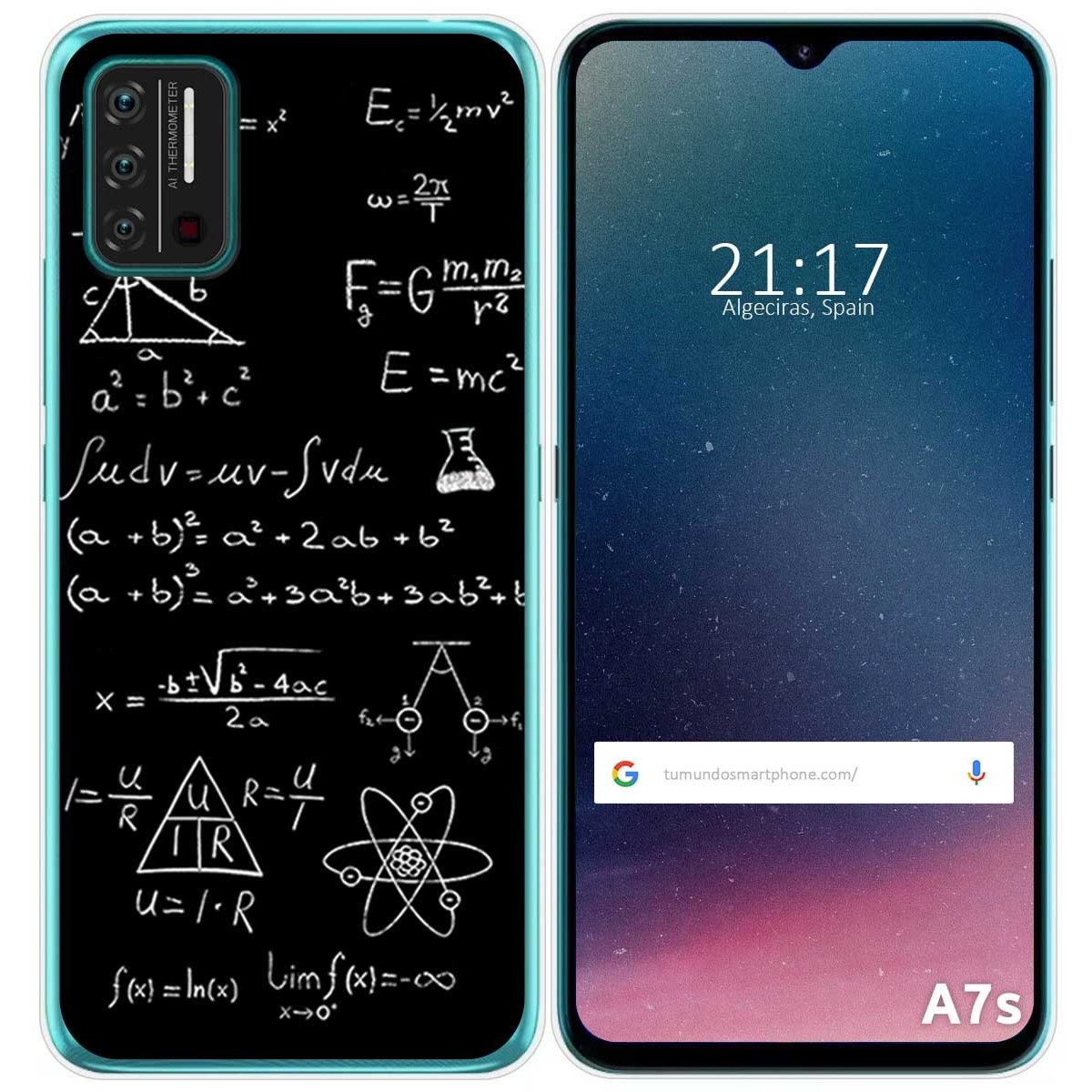 Funda Gel Tpu para Umidigi A7S diseño Formulas Dibujos