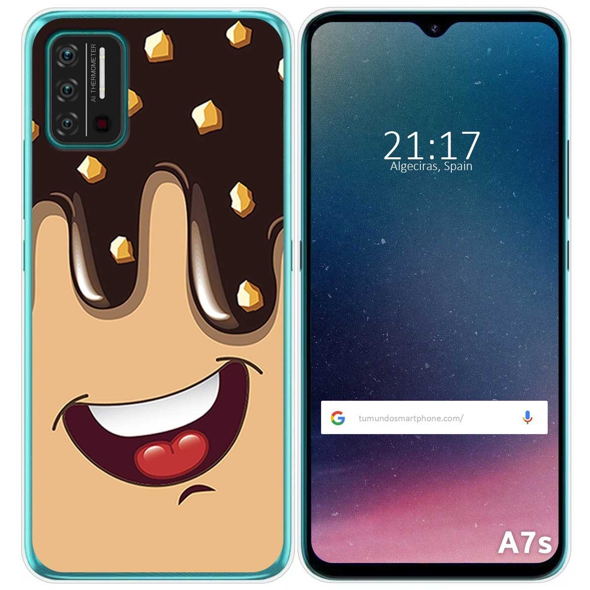 Funda Gel Tpu para Umidigi A7S diseño Helado Chocolate Dibujos