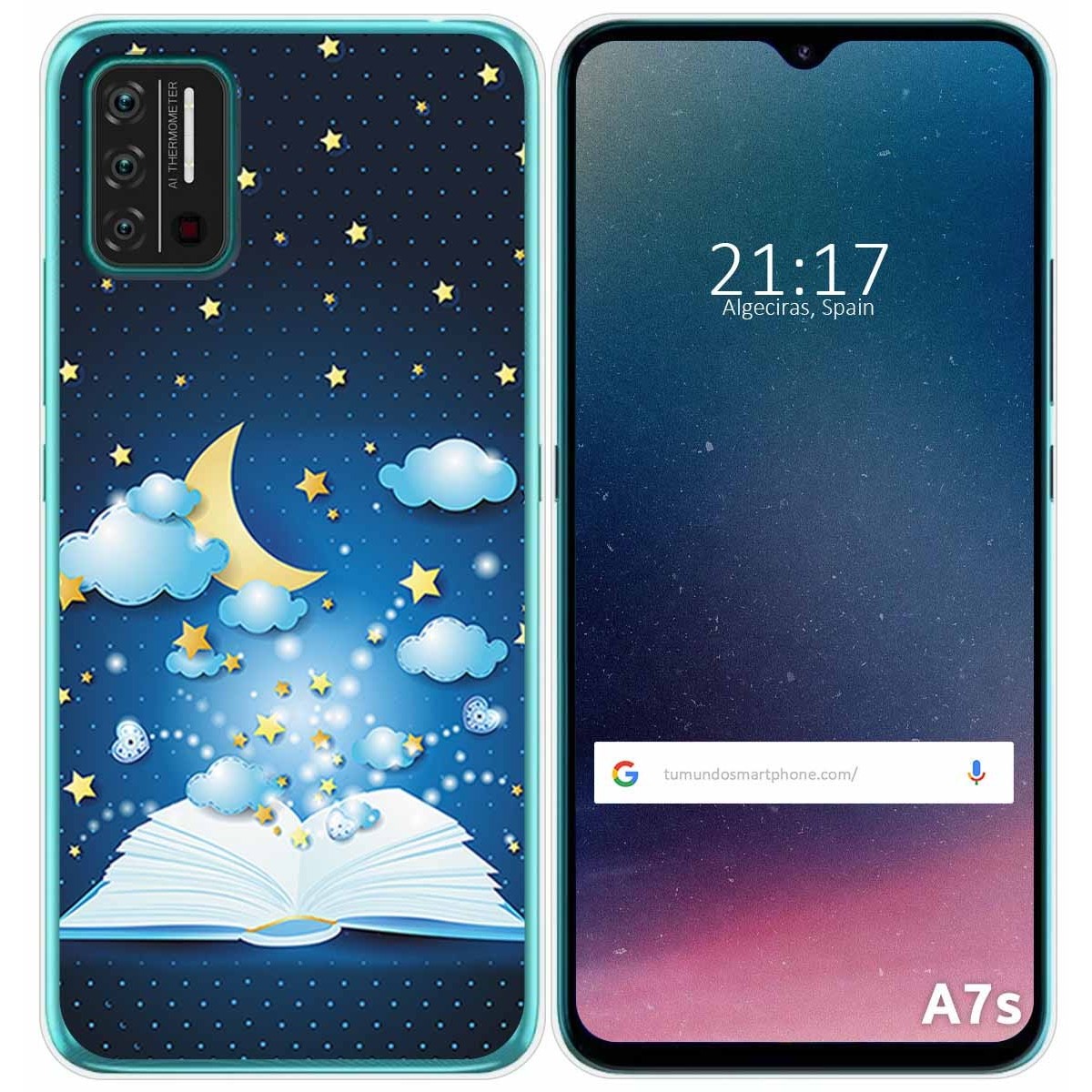 Funda Gel Tpu para Umidigi A7S diseño Libro Cuentos Dibujos