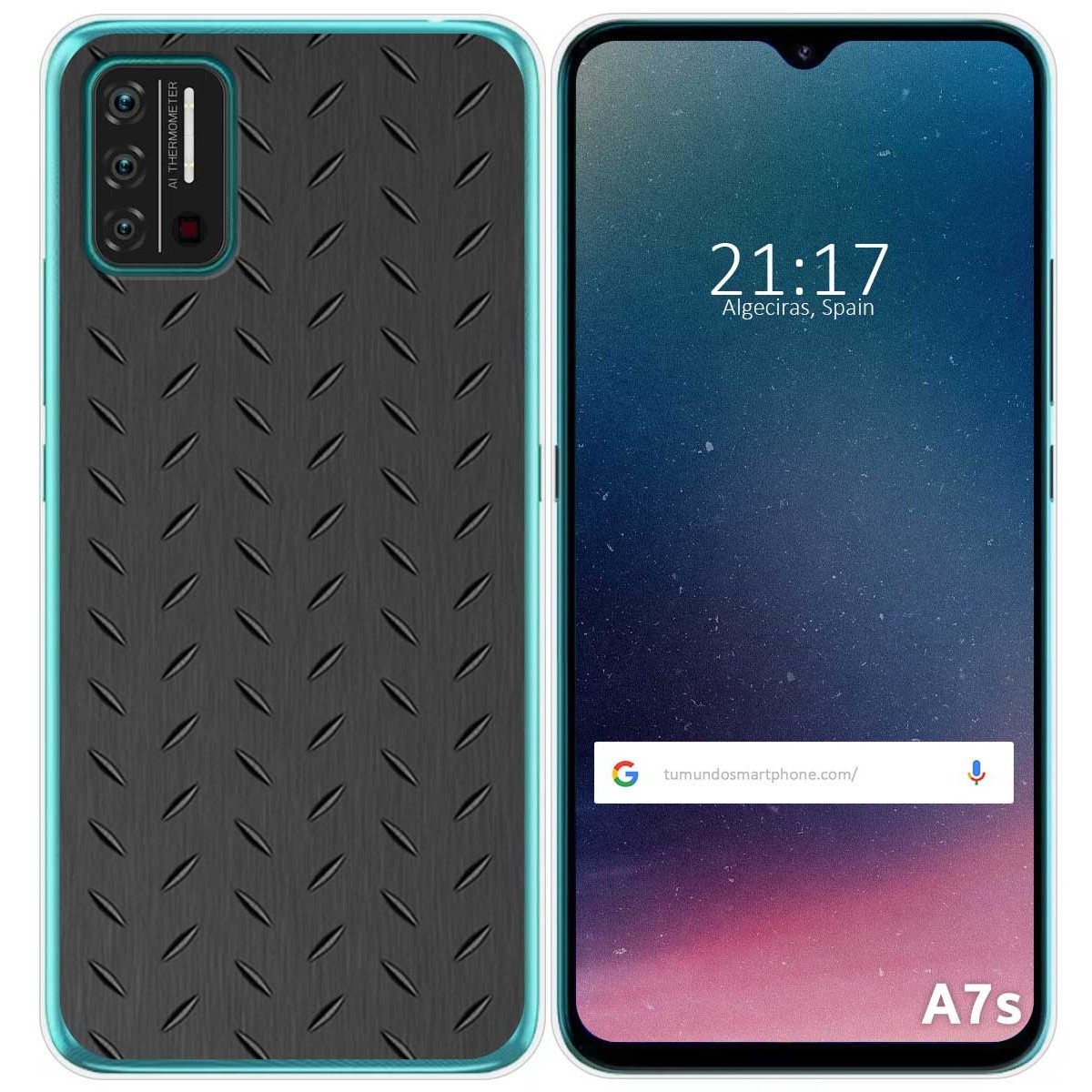 Funda Gel Tpu para Umidigi A7S diseño Metal Dibujos