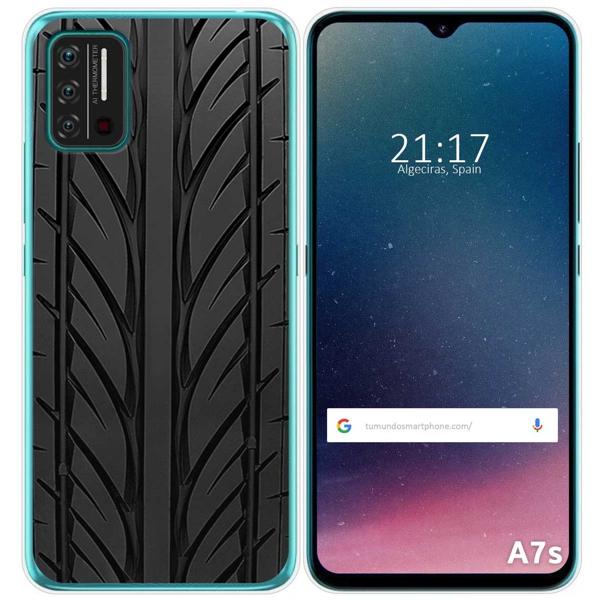 Funda Gel Tpu para Umidigi A7S diseño Neumatico Dibujos