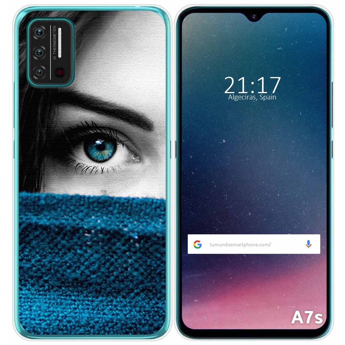 Funda Gel Tpu para Umidigi A7S diseño Ojo Dibujos