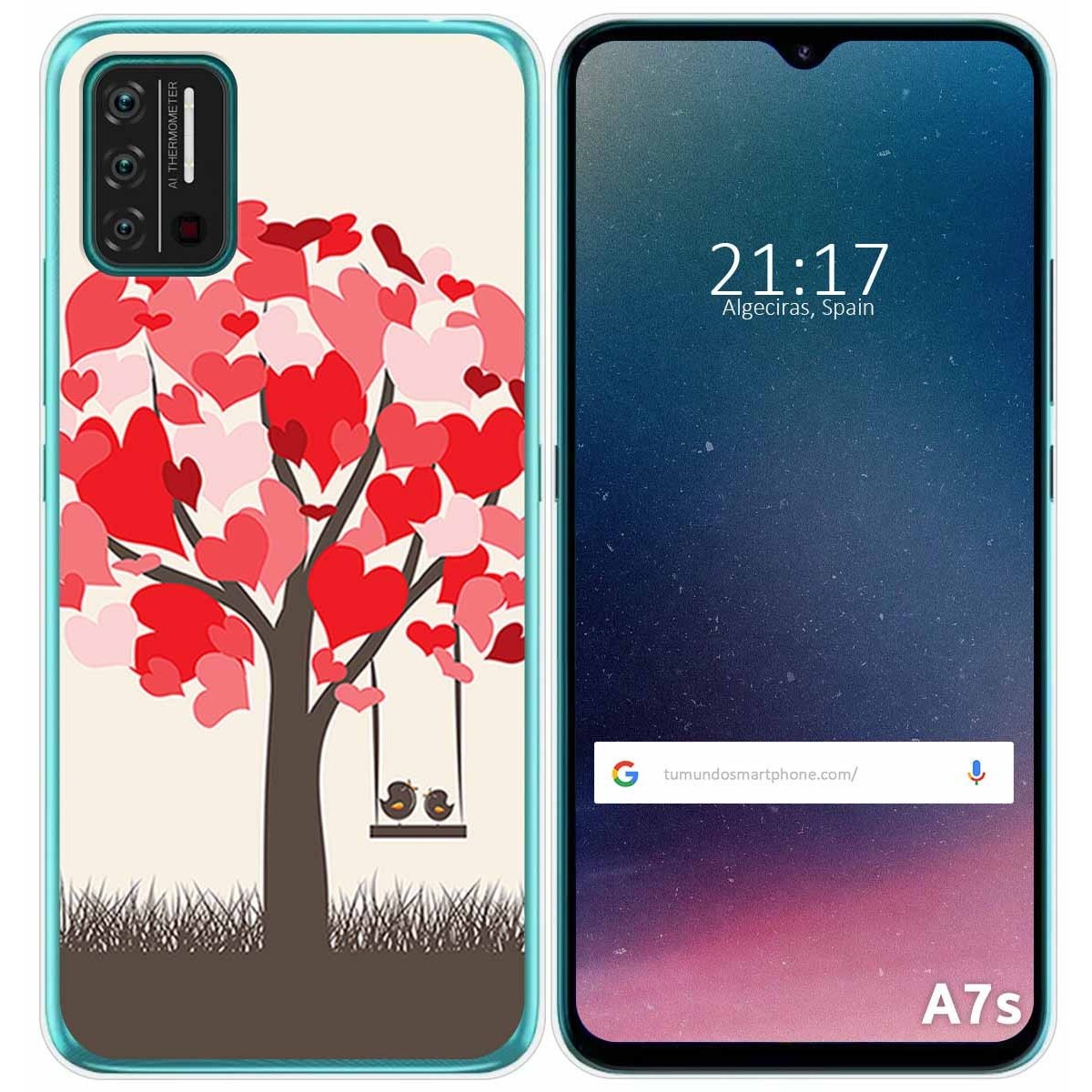 Funda Gel Tpu para Umidigi A7S diseño Pajaritos Dibujos