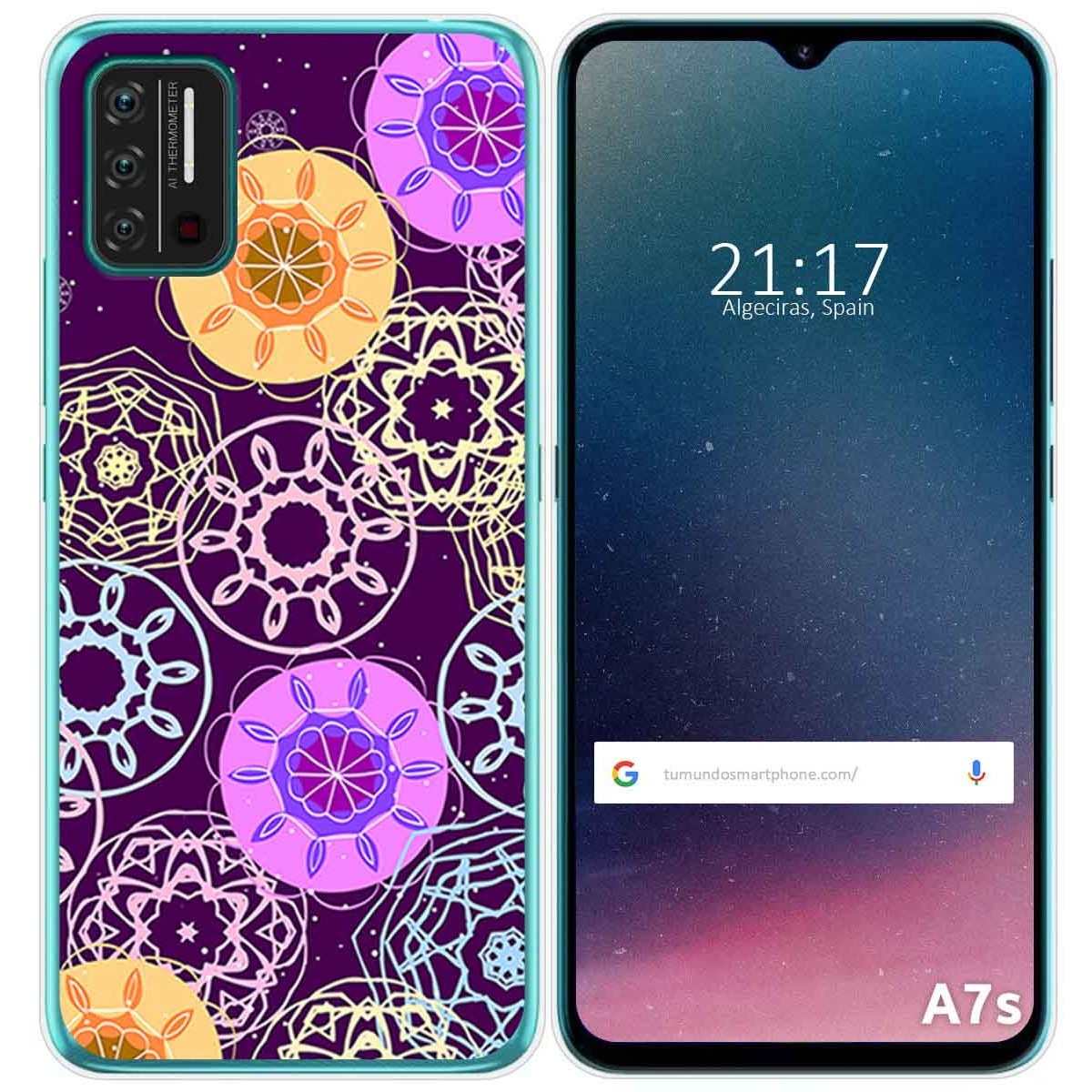 Funda Gel Tpu para Umidigi A7S diseño Radial Dibujos