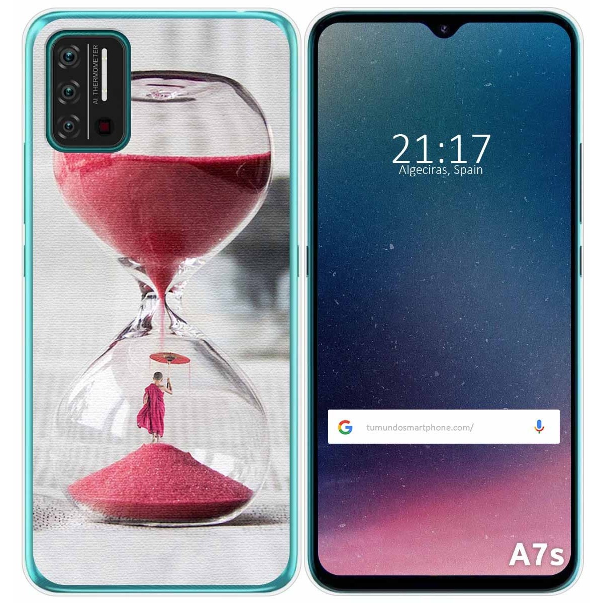 Funda Gel Tpu para Umidigi A7S diseño Reloj Dibujos
