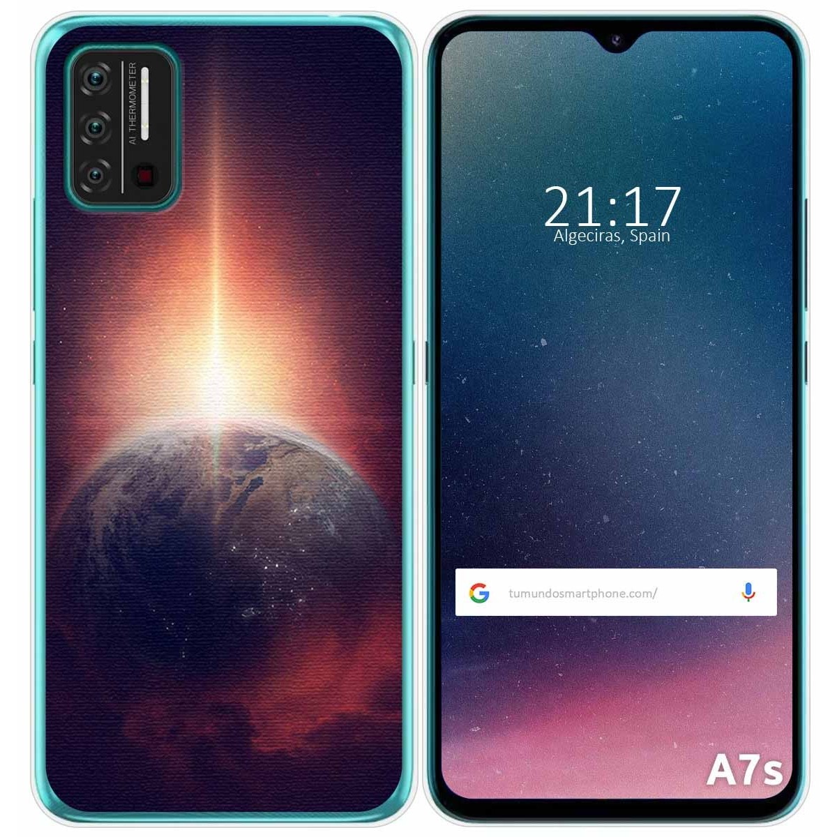 Funda Gel Tpu para Umidigi A7S diseño Tierra Dibujos