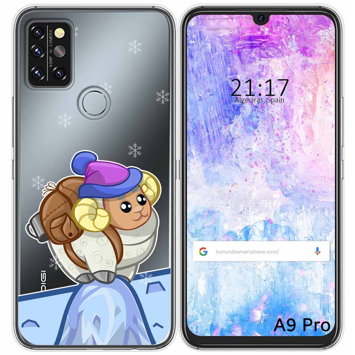 Funda Gel Transparente para Umidigi A9 Pro diseño Cabra Dibujos