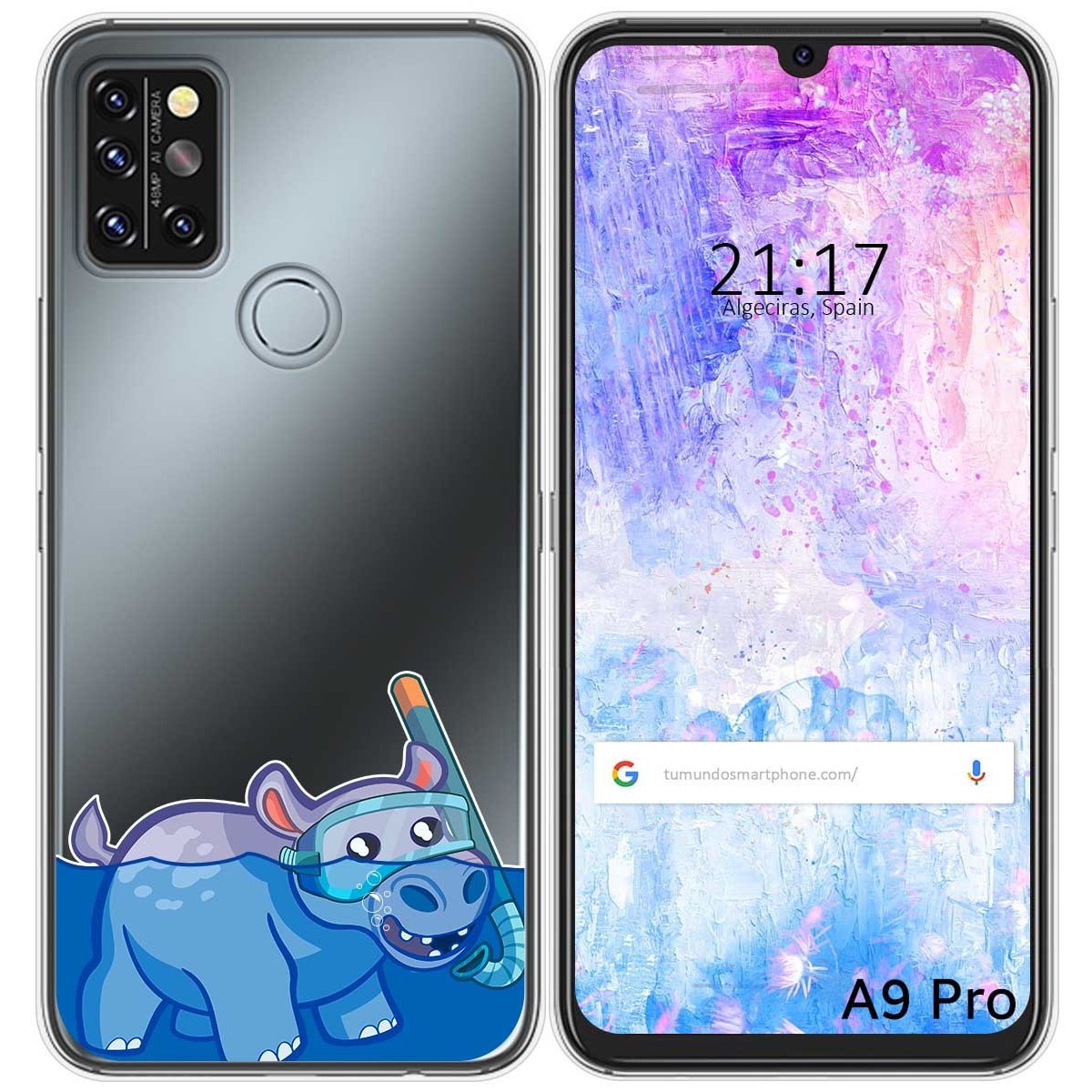 Funda Gel Transparente para Umidigi A9 Pro diseño Hipo Dibujos