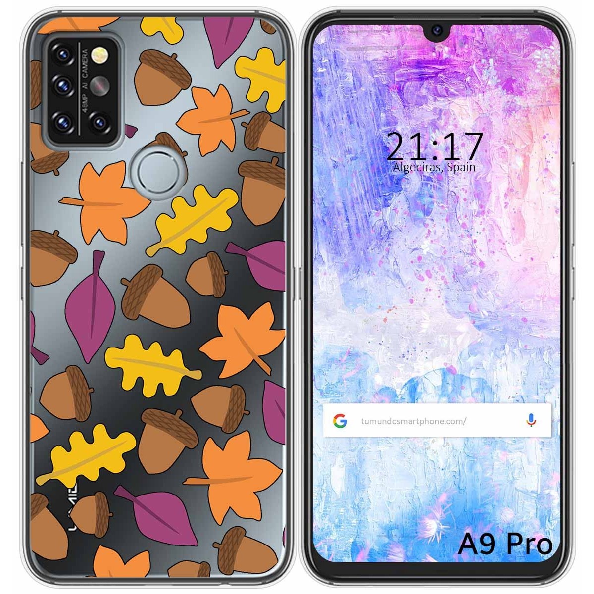 Funda Gel Transparente para Umidigi A9 Pro diseño Otoño Dibujos