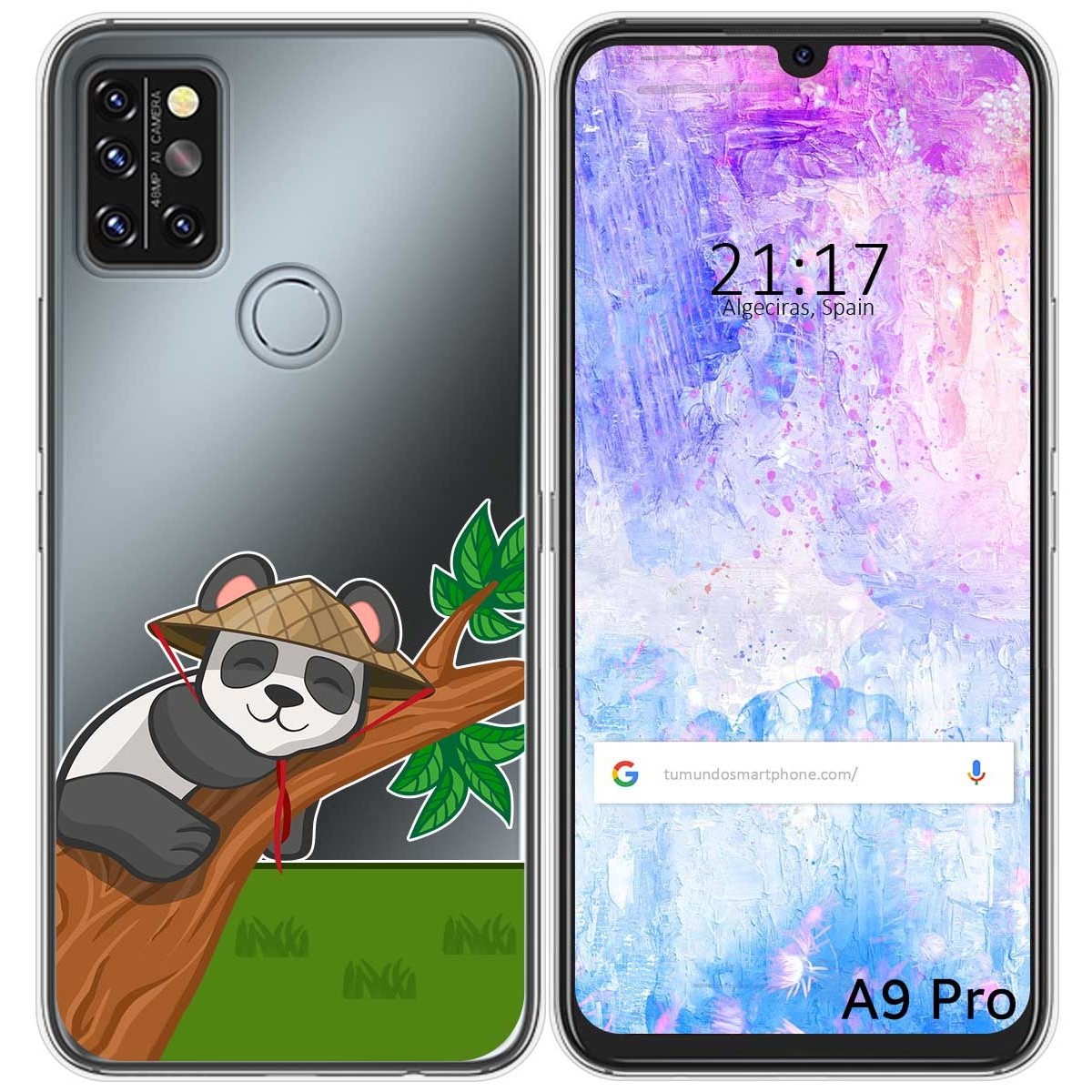 Funda Gel Transparente para Umidigi A9 Pro diseño Panda Dibujos