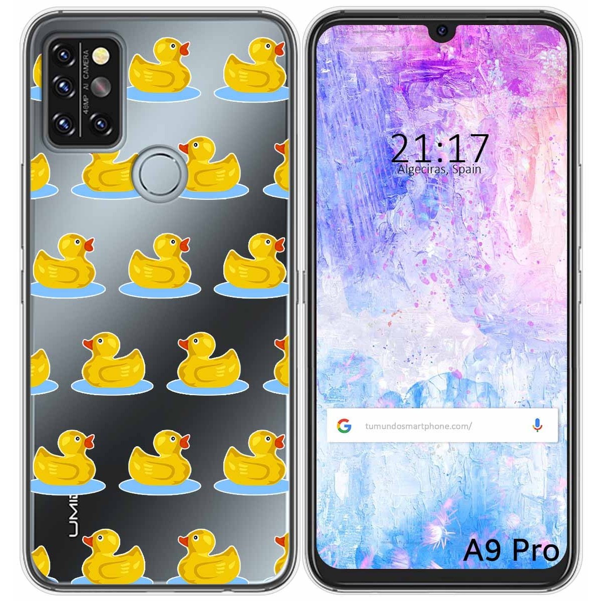 Funda Gel Transparente para Umidigi A9 Pro diseño Pato Dibujos