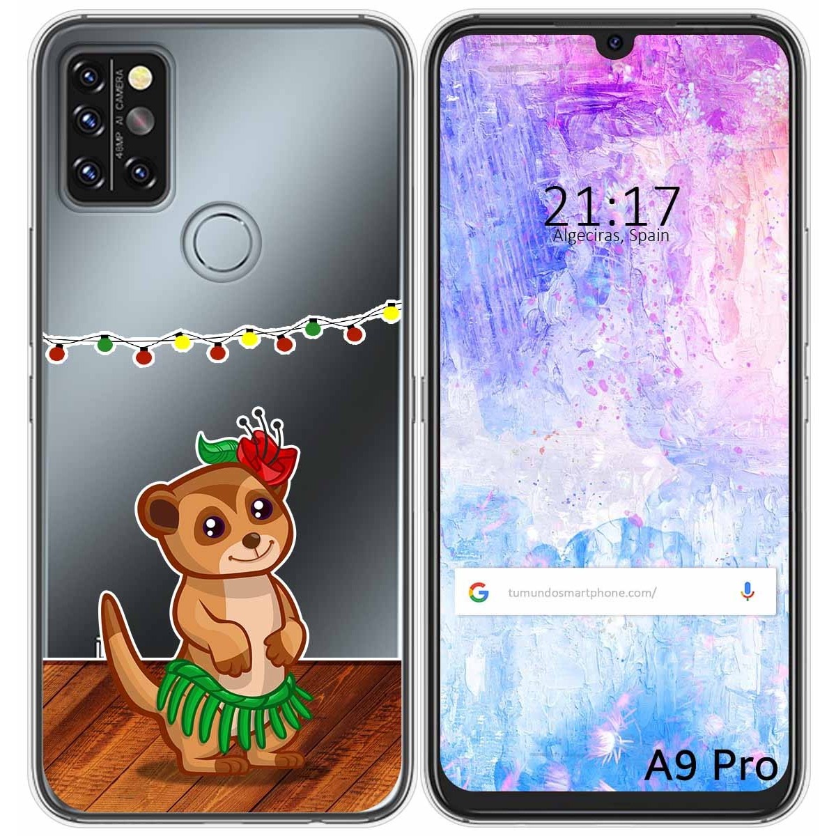 Funda Gel Transparente para Umidigi A9 Pro diseño Suricata Dibujos