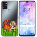 Funda Gel Transparente para Umidigi A9 Pro diseño Tigre Dibujos