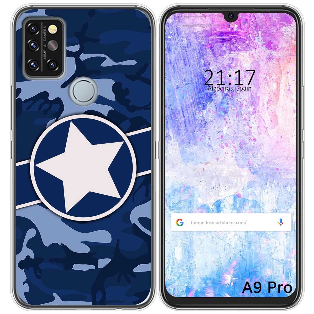 Funda Gel Tpu para Umidigi A9 Pro diseño Camuflaje 03 Dibujos