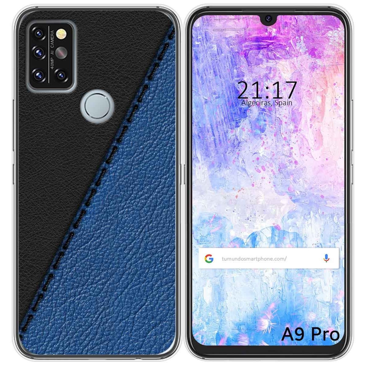 Funda Gel Tpu para Umidigi A9 Pro diseño Cuero 02 Dibujos